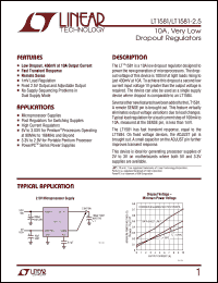 Click here to download LT1581CT7-2.5 Datasheet