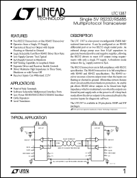 Click here to download LTC1387CG Datasheet