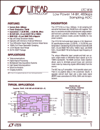 Click here to download LTC1416IG Datasheet