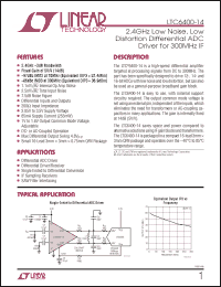 Click here to download LTC6400IUD-14-PBF Datasheet
