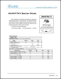 Click here to download BAS70LT1 Datasheet