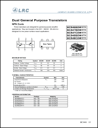 Click here to download BC847CDW1T1 Datasheet