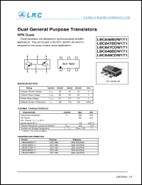 Click here to download LBC846BDW1T1 Datasheet