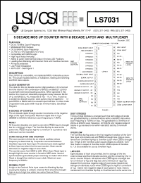 Click here to download LS7031 Datasheet