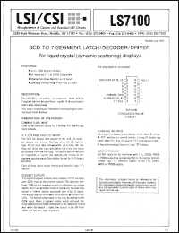 Click here to download LS7100 Datasheet