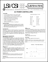 Click here to download LS7314 Datasheet