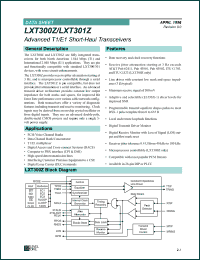 Click here to download LXT300ZNE Datasheet