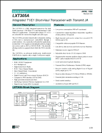 Click here to download LXT305APE Datasheet