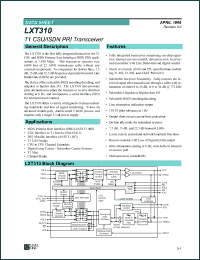 Click here to download LXT310NE Datasheet