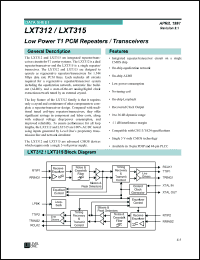 Click here to download LXT315PE Datasheet