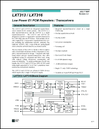 Click here to download LXT316PE Datasheet