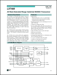 Click here to download LXT400PE Datasheet