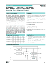 Click here to download LXP602ANE Datasheet