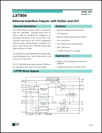 Click here to download LXT904 Datasheet
