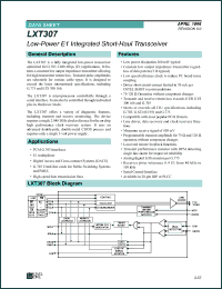 Click here to download LXT307PE Datasheet