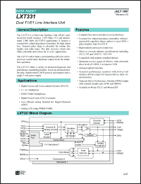 Click here to download LXT331T1 Datasheet