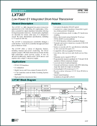 Click here to download LXT307 Datasheet