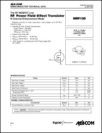 Click here to download MRF150 Datasheet