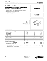 Click here to download MRF157 Datasheet