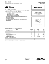 Click here to download MRF16006 Datasheet