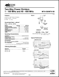 Click here to download MTH-50 Datasheet