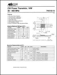 Click here to download PH0104-16 Datasheet