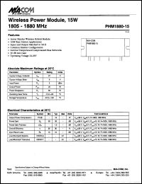 Click here to download PHM1880-15 Datasheet