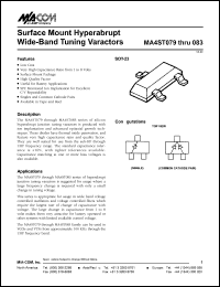 Click here to download MA4ST083-T/R Datasheet