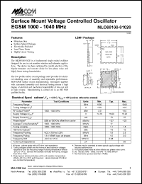 Click here to download MLO80100-01020 Datasheet