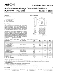 Click here to download MLO81100-01650 Datasheet
