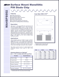 Click here to download MA4SPS502 Datasheet