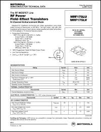 Click here to download MRF175LV Datasheet