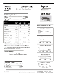 Click here to download PA1182 Datasheet