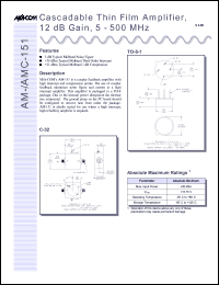 Click here to download AMC-151SMA Datasheet