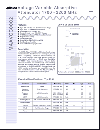 Click here to download MAAVCC0002TR Datasheet