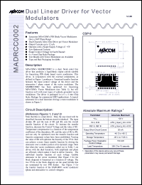 Click here to download MAMDCC0005-DC000 Datasheet