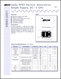 Click here to download SW90-0001-TB Datasheet