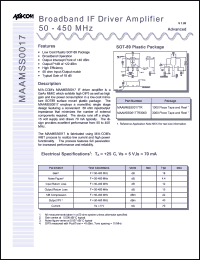 Click here to download MAAMSS0017TR3000 Datasheet