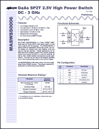 Click here to download MASWSS0006TR Datasheet