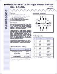 Click here to download MASWSS0033TR Datasheet
