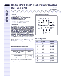 Click here to download SW-489TR Datasheet