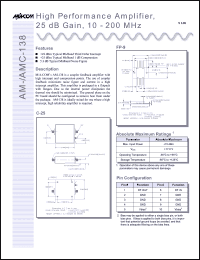 Click here to download AM-AMC-138 Datasheet