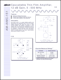 Click here to download AM-AMC-151 Datasheet
