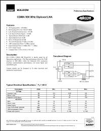 Click here to download CDMA900MHZDIPLEXER Datasheet