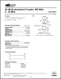 Click here to download CH-130-4 Datasheet