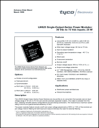 Click here to download LW025 Datasheet