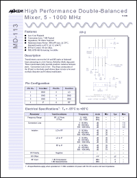 Click here to download MD-113 Datasheet