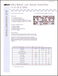 Click here to download MAALGM0004-DIE Datasheet
