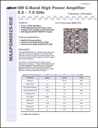 Click here to download MAAPGM0025-DIE Datasheet