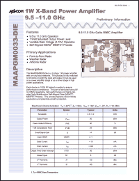 Click here to download MAAPGM0033-DIE Datasheet